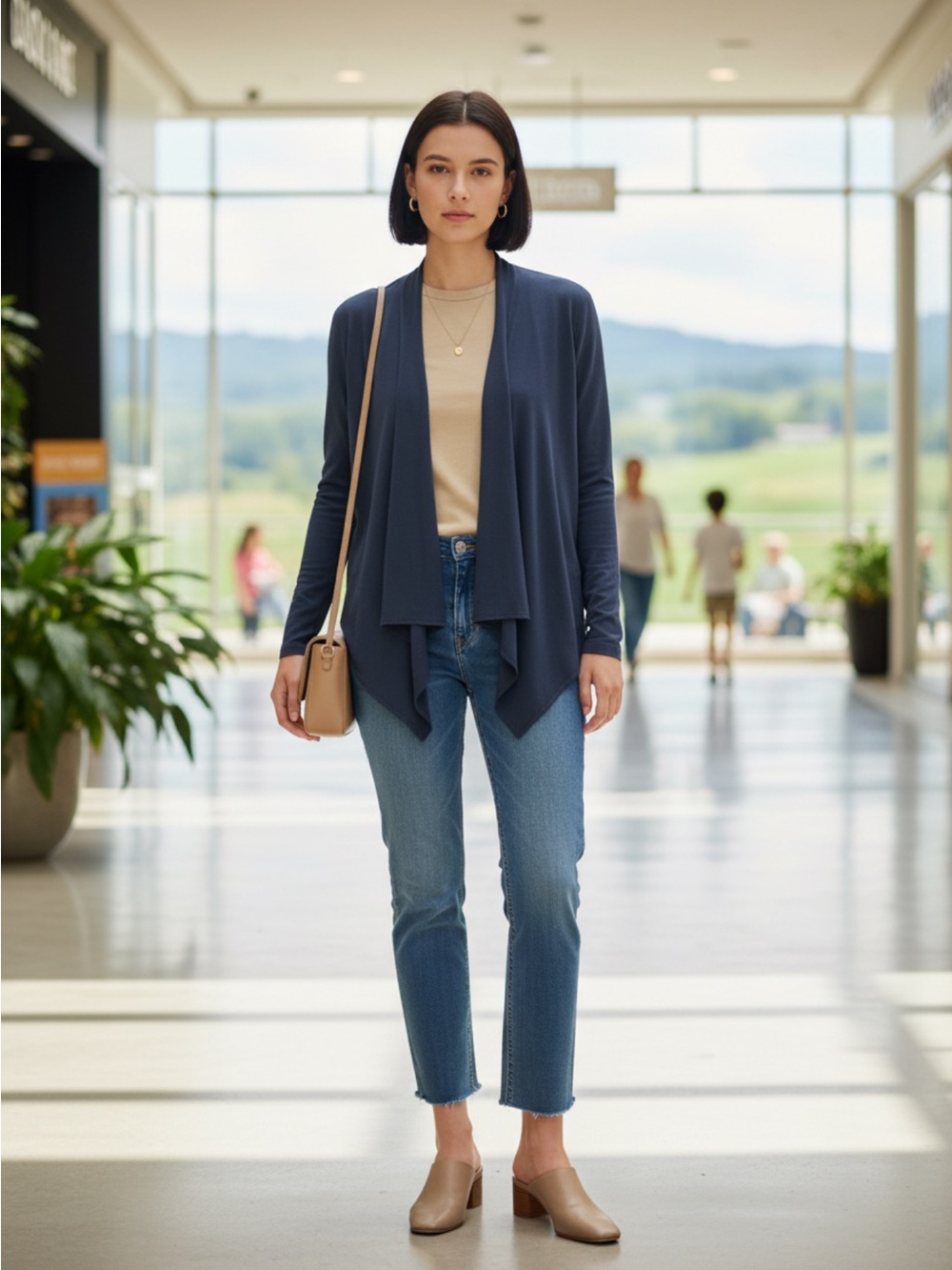 Alternative Black Draped Open-Front Cardigan